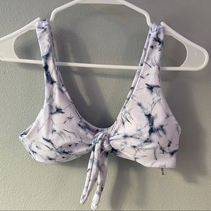 Shein Tie Marble Bikini Top